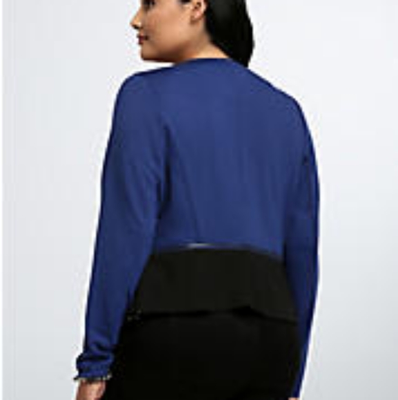 Torrid COLOR BLOCK SHAWL COLLAR BLAZER sz 1X - Picture 3 of 8